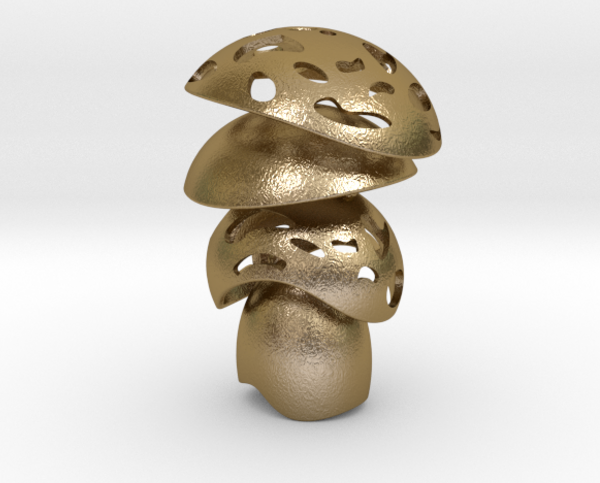 one inside the other polished gold steel1 one inside the other polished gold steel